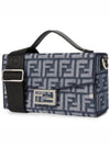 Soft Trunk Baguette Leather Cross Bag Dark Blue - FENDI - BALAAN 3