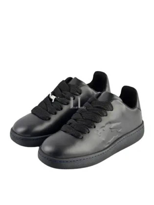 EKD Embossed Logo Leather Low-Top Sneakers Black - BURBERRY - BALAAN 2