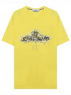 Institutional Two Print Short Sleeve T-Shirt Yellow - STONE ISLAND - BALAAN 2