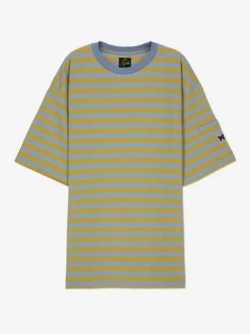 Striped Jersey Crew Neck T Shirt Socks Yellow OT258YELLOW - NEEDLES - BALAAN 1