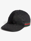 Original GG Web Supreme Canvas Baseball Ball Cap Black - GUCCI - BALAAN 2