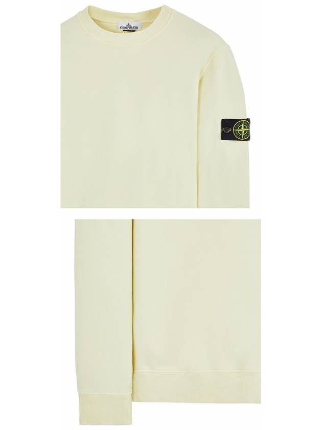 Wappen Patch Crew Neck Sweatshirt Yellow - STONE ISLAND - BALAAN 6