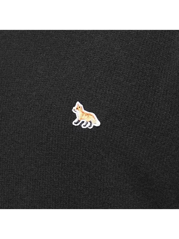 Baby Fox Patch Cozy Round Neck Knit Top Black - MAISON KITSUNE - BALAAN 6