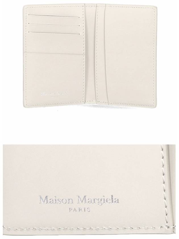 Stitch Bi-Fold Leather Card Wallet Grey - MAISON MARGIELA - BALAAN 4