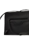 NEO Neo Classic Hand Strap Grain Leather Clutch Bag Black - BALENCIAGA - BALAAN 3