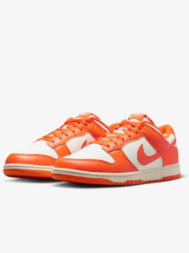 Dunk Retro Low Top Sneakers Pale Ivory Safety Orange - NIKE - BALAAN 6