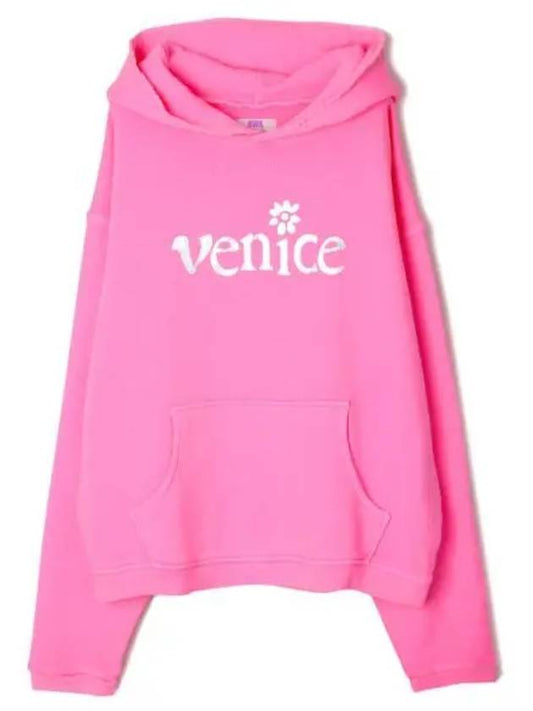 PRL Silver Printed Venice Hooded Knit Pink PRL07T031 Silver Printed Venice Patch TShirt - ERL - BALAAN 1