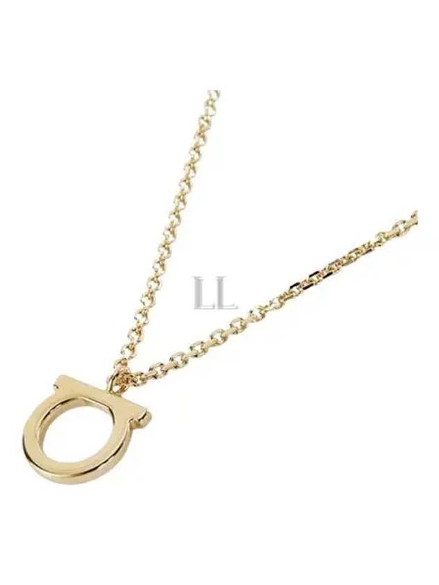 Gancini Large Necklace Brass & Gold - SALVATORE FERRAGAMO - BALAAN 2