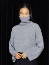 Cropped Wool Turtleneck Sweater Gray - KIMDOH - BALAAN 4