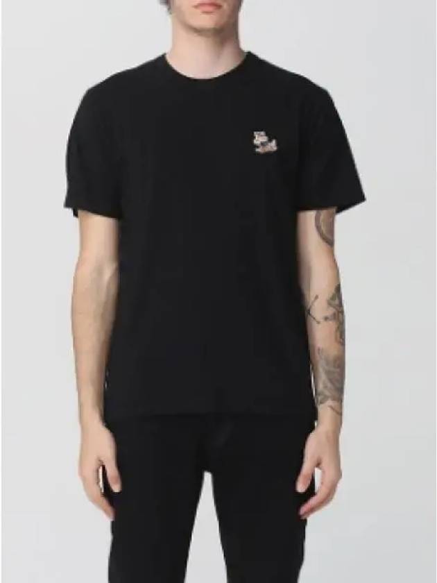 Dressed Fox Patch Classic Short Sleeve T-Shirt Black - MAISON KITSUNE - BALAAN 2