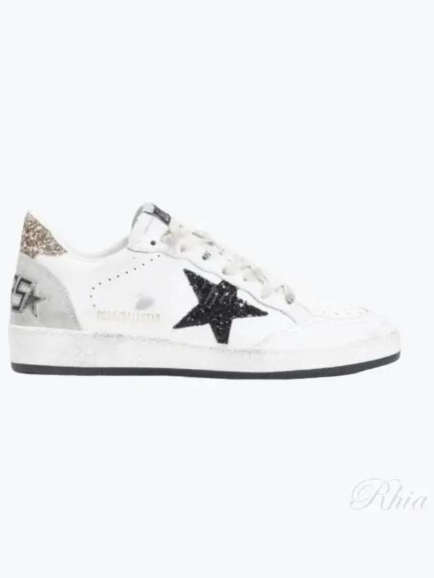 Ball Star Gold Tab Leather Low Top Sneakers White - GOLDEN GOOSE - BALAAN 2