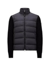 Padded Wool Zip-Up Hoodie Black - MONCLER - BALAAN 2