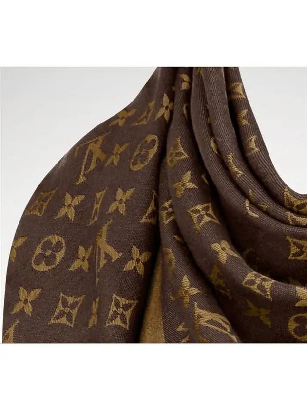 Monogram Denim Scarf Brown - LOUIS VUITTON - BALAAN 3