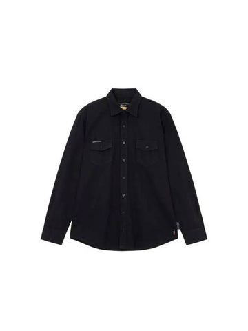 Men s Two Pocket Damaged Denim Shirt Black - PHILIPP PLEIN - BALAAN 1