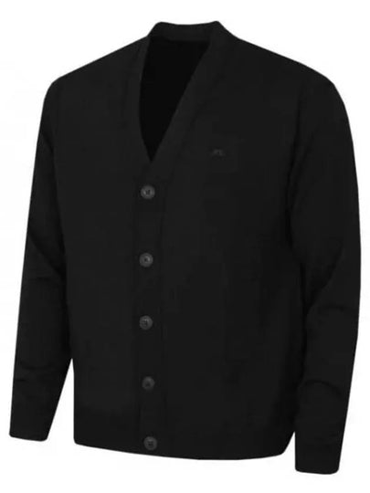 Lucas Merino Wool Knit Cardigan Black - J.LINDEBERG - BALAAN 2