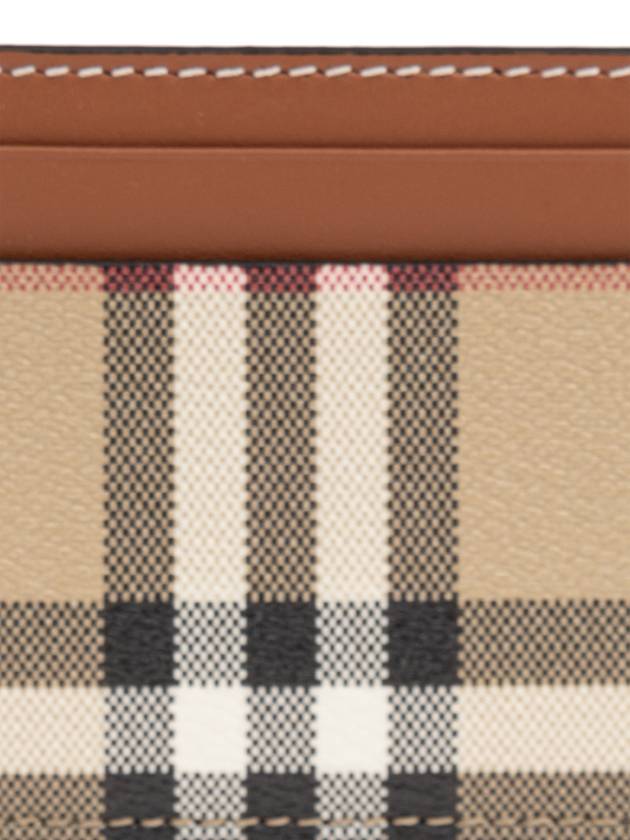 Check Card Wallet Beige - BURBERRY - BALAAN 5