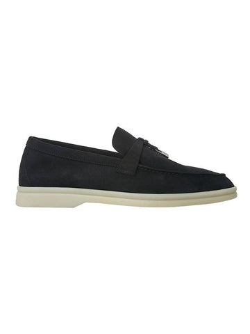 Summer Charms Walk Suede Loafers Navy - LORO PIANA - BALAAN 1