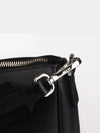 Triangle Logo Saffiano Leather Cross Bag Black - PRADA - BALAAN 7