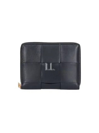 Intrecciato Zip Around Half Wallet Black - BOTTEGA VENETA - BALAAN 2