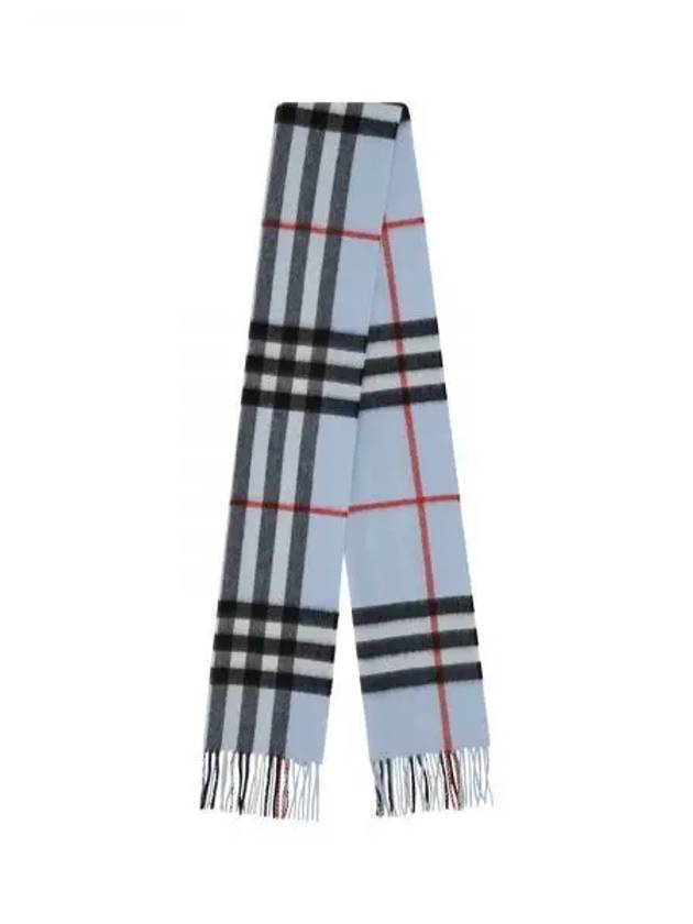 Check Cashmere Scarf Blue - BURBERRY - BALAAN 2