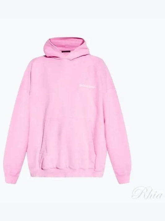 Logo Print Hoodie Pink - BALENCIAGA - BALAAN 2