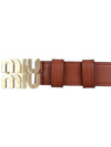 Logo Buckle Leather Belt Tobacco - MIU MIU - BALAAN 6