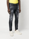 Skater Stretch Washing Jeans Black - DSQUARED2 - BALAAN 4