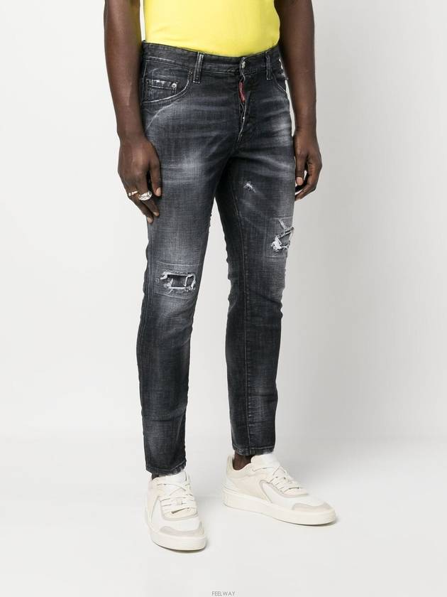 Skater Stretch Washing Jeans Black - DSQUARED2 - BALAAN 5