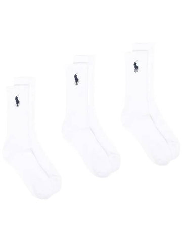 Big Pony Motif Socks 3 Pack Set White - POLO RALPH LAUREN - BALAAN 1