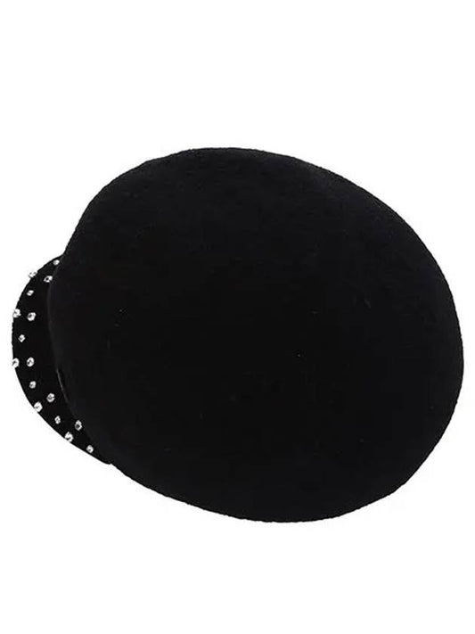 Cubic decorated beret 8621LBVCBLACK - BLACK&WHITE - BALAAN 2