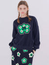 Flower Sweatshirt Navy - METAPHER - BALAAN 3