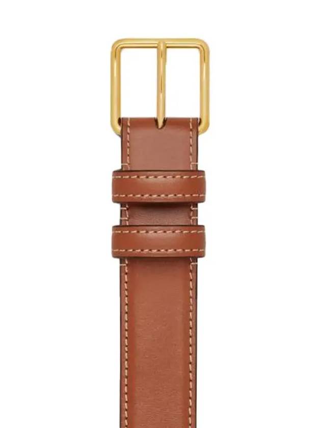 Triomphe Small Canvas Calfskin Belt Bag Tan - CELINE - BALAAN 4