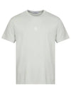 Embroidered Logo Short Sleeve T-Shirt Pearly Grey - STONE ISLAND - BALAAN 2