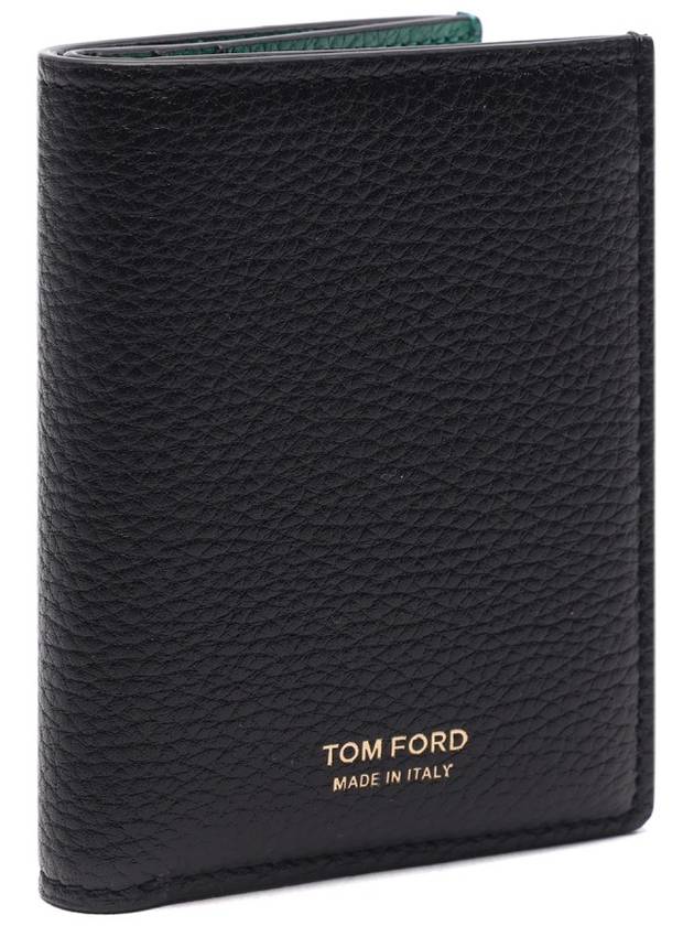 Men's T-Line Two-Tone Card Wallet Black - TOM FORD - BALAAN 4