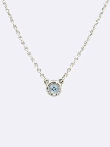 Tiffany ELSA PERETI Color by the Yard Aquamarine Pendant Chain Necklace - TIFFANY & CO. - BALAAN 1