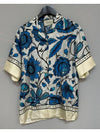 Flower printed silk blouse 77 - GUCCI - BALAAN 1