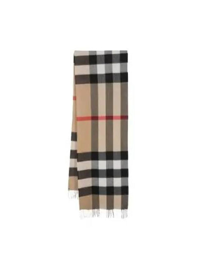 Classic Check Cashmere Muffler Beige - BURBERRY - BALAAN 2