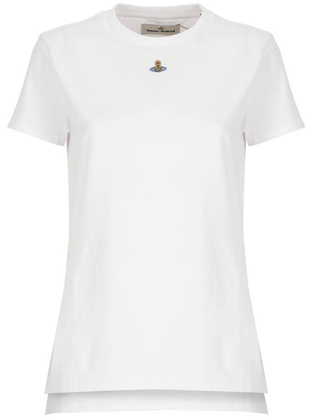 Embroided ORB Peru Short Sleeve T-Shirt White - VIVIENNE WESTWOOD - BALAAN 2