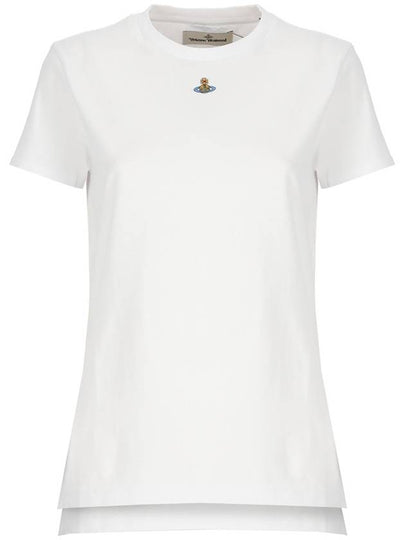 Embroided ORB Peru Short Sleeve T-Shirt White - VIVIENNE WESTWOOD - BALAAN 2