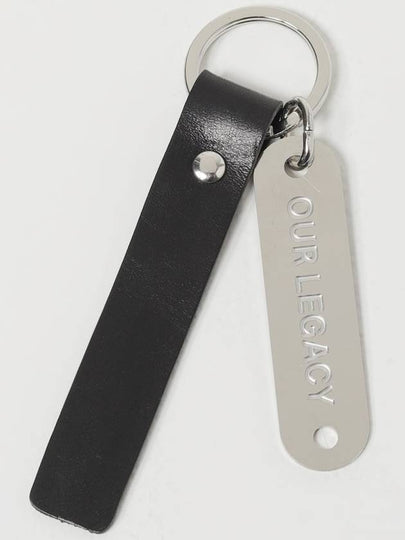 Debossed Logo Leather Key Holder Black - OUR LEGACY - BALAAN 2