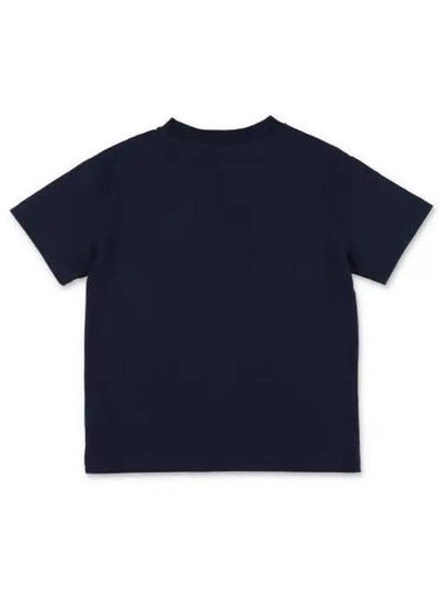 Kids Teddy Bear Printing Short Sleeve T Shirt Navy Blue PBAA001F21JER001 4660 - PALM ANGELS - BALAAN 2