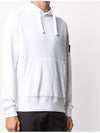 Wappen Patch Cotton Fleece Hoodie White - STONE ISLAND - BALAAN 4