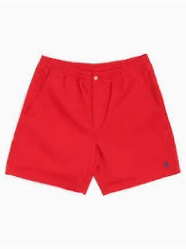 Men's Embroidered Pony Prepster Shorts Red - POLO RALPH LAUREN - BALAAN 2