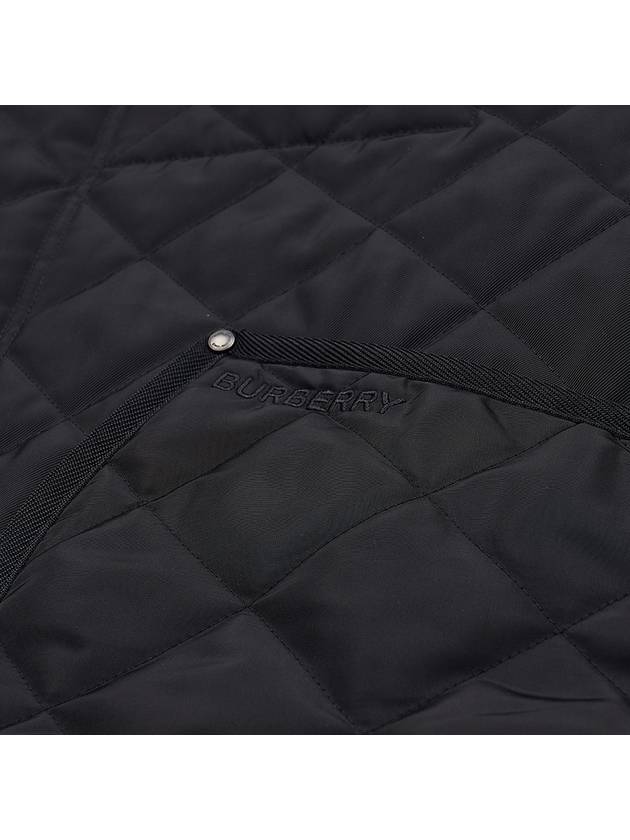 Long Sleeved Quilted Jacket Black - BURBERRY - BALAAN 10