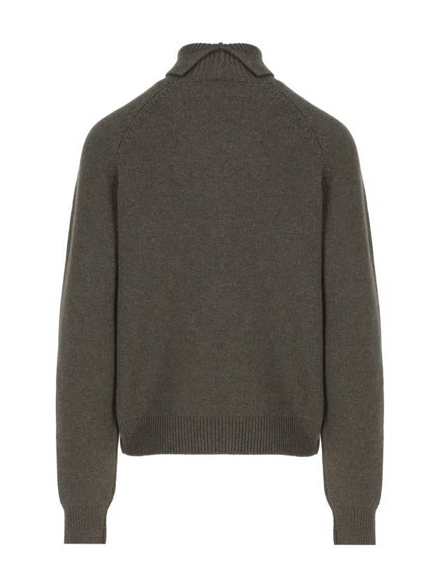 Pullover Cashmere Turtleneck Green - FENDI - BALAAN 3