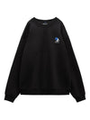 Embroidered Logo Oversized Sweatshirt Black - ADER ERROR - BALAAN 1