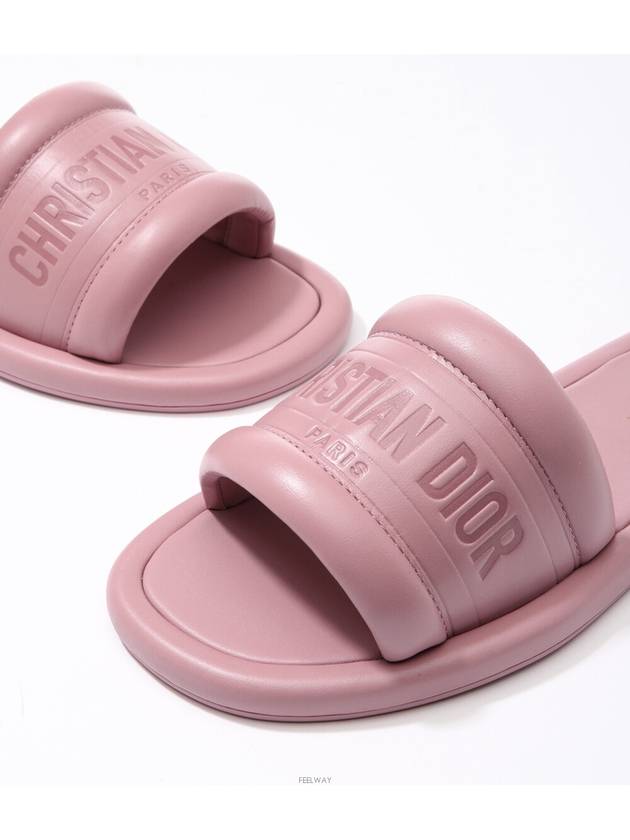 Every-D Embossed Lambskin Slippers Pink - DIOR - BALAAN 2