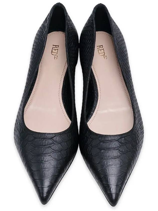 Ballerina Flat Shoes STAMP COCCO NERO - RED VALENTINO - BALAAN 1