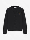 Baby Fox Patch Boxy Cardigan Black Women s - MAISON KITSUNE - BALAAN 1