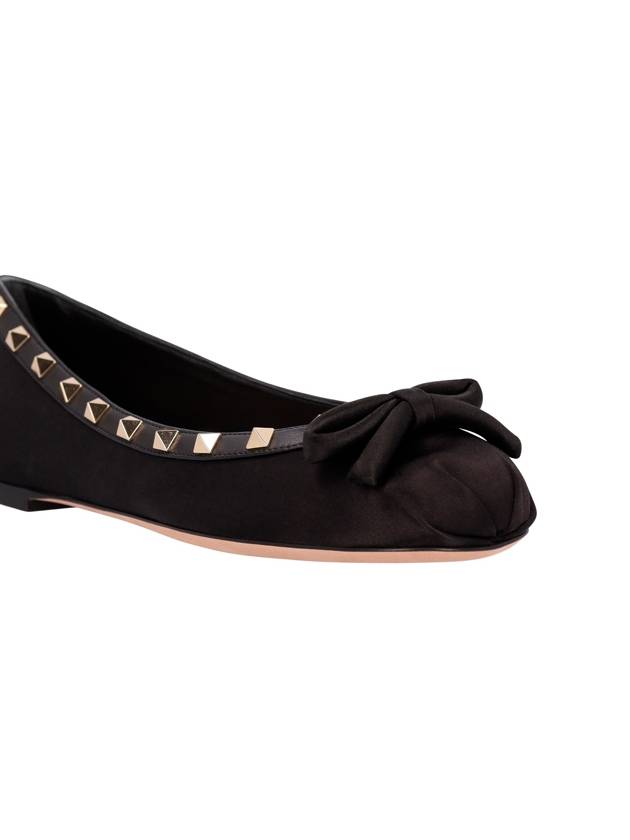 Rockstud Patent Leather Ballerina Black - VALENTINO - BALAAN 5